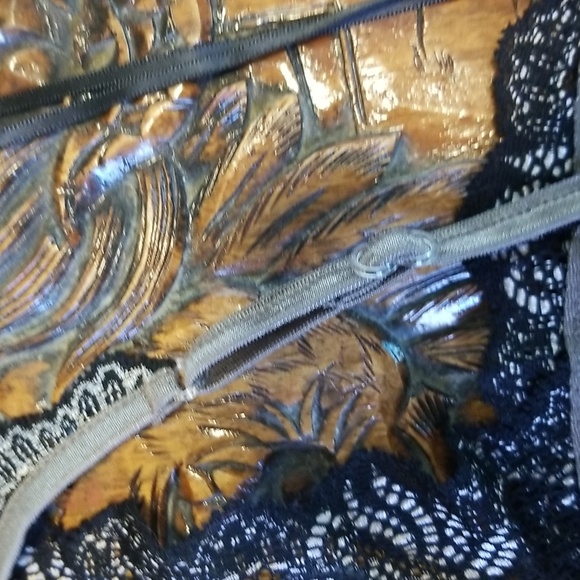 ARIANNE Vintage Y2K Lingerie Set Taupe Black Medium - Picture 6 of 8